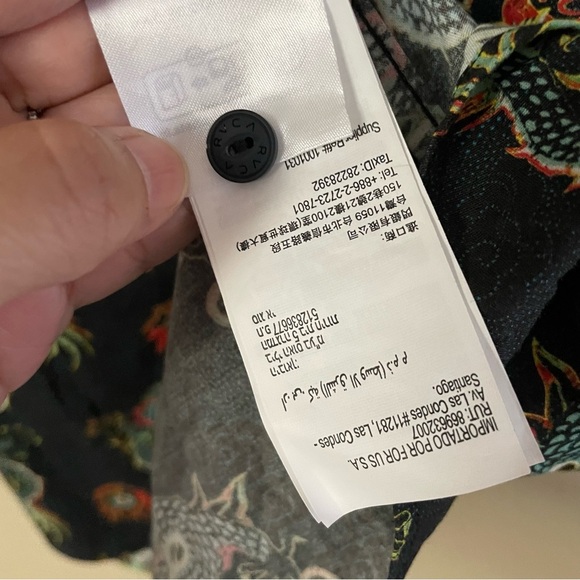 RVCA Neon Dragon Button Up Shirt Asian Artsy B18  Men's Sz XXL NWT B18 - Picture 8 of 13